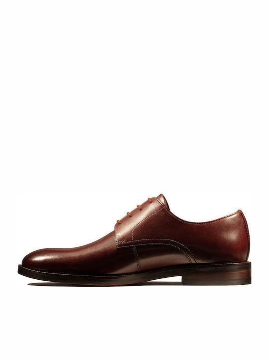 Clarks Oliver Lace Кожени Мъжки Официални Обувки в Цвят Коняк