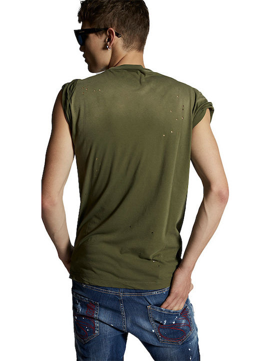 Dsquared2 Herren T-Shirt Kurzarm Khaki