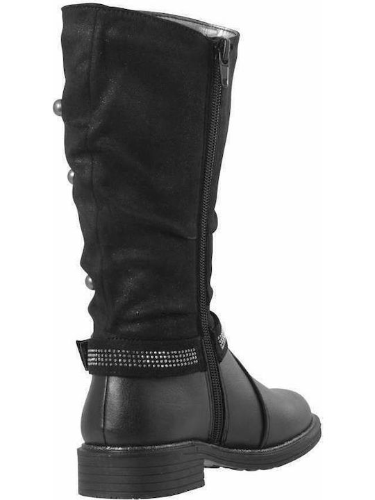 Kids Boots with Zipper Black