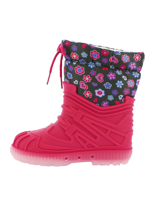 IQ Shoes Cizme de cauciuc pentru copii cu captuseala interna Top 663L Fuchsia