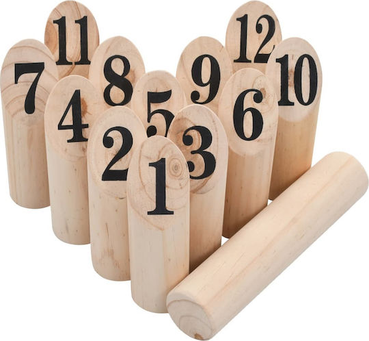 vidaXL Παιχνίδι Ρίψης Στόχου Number Kubb (Mölkky)