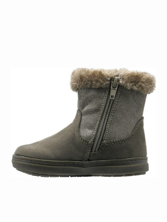 Bunny Suede Kinderstiefeletten mit Reißverschluss Gray
