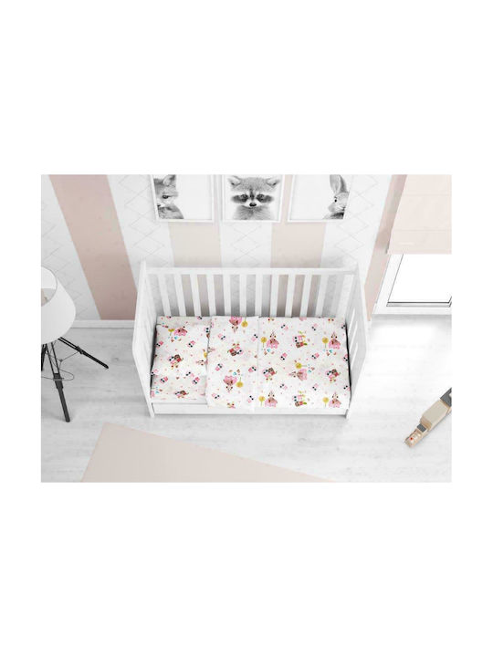 Dimcol Baby Duvet Cover Owl 45 White 120x160cm