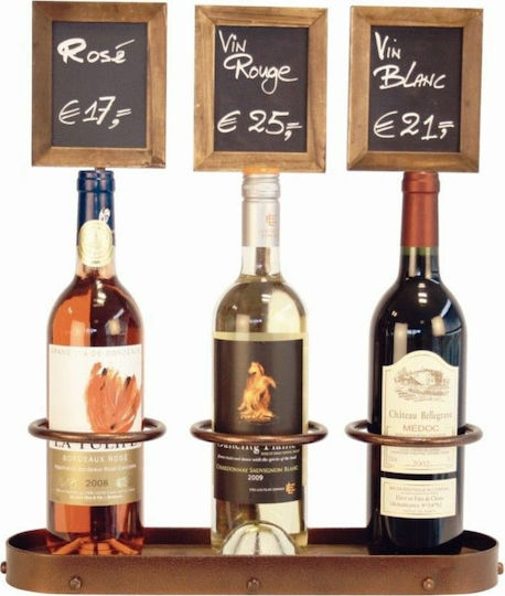 Securit Stand de vin 3 Sticle cu Etichete 38x45cm WB-WR-3