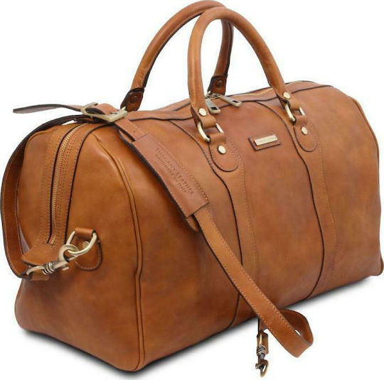 Tuscany Leather Oslo Σακ Βουαγιάζ Natural από Δέρμα Μ52xΠ30xΥ25εκ.