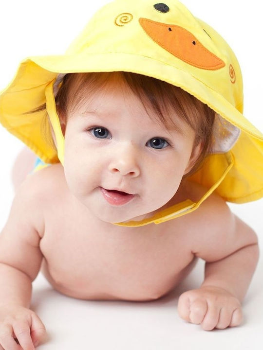 Zoocchini Kids' Hat Bucket Fabric Sunscreen Duckling Yellow