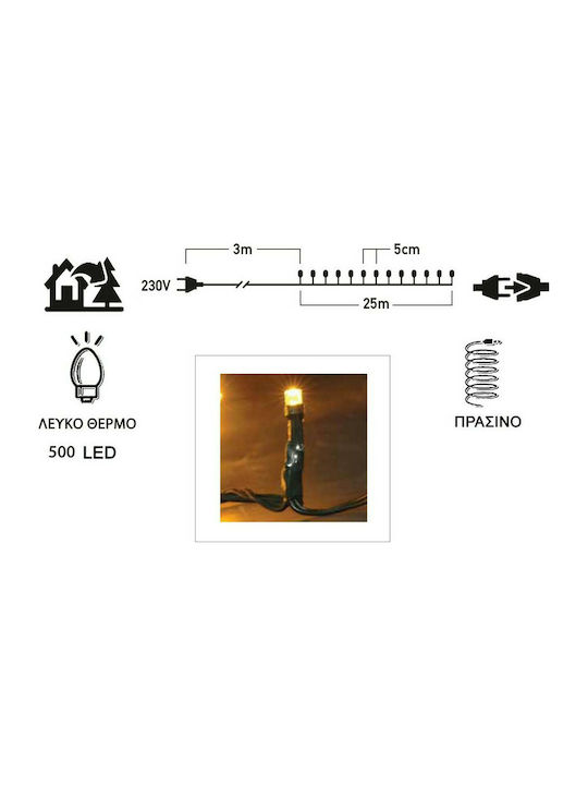 500 Λαμπάκια LED 2.8μ. σε Σειρά 500 Λαμπάκια LED 2.8μ. σε Σειρά