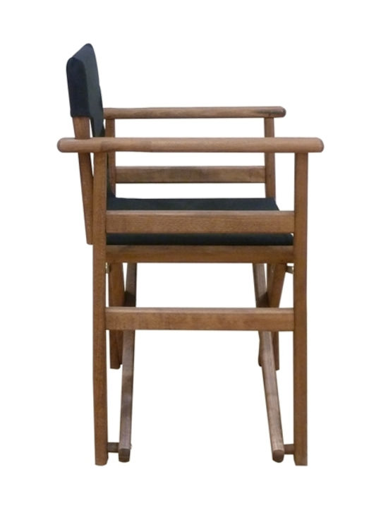 Καρέκλα Σκηνοθέτη Ξύλινη Τορίνο Καρυδί - Μαύρο 59x51x85εκ.