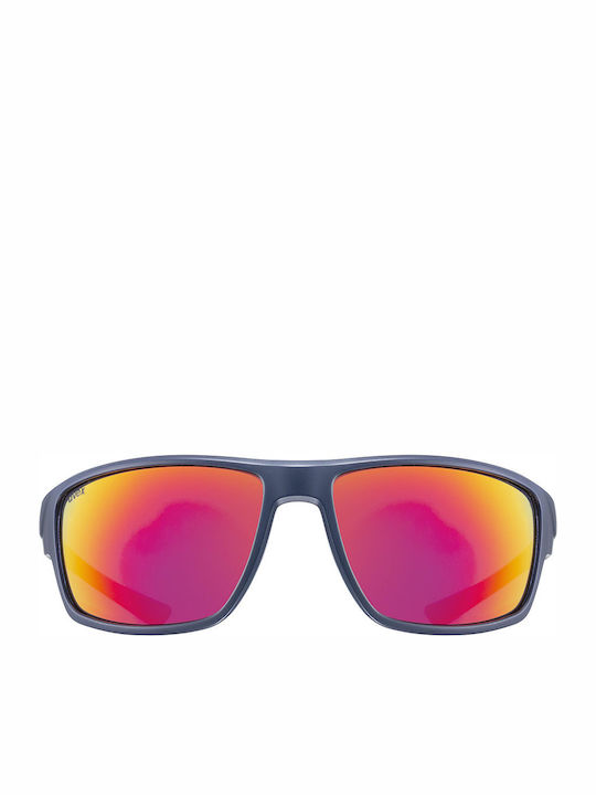 Uvex Sportstyle 230 Men's Sunglasses with Black Plastic Frame and Blue Mirror Lens S5320694416