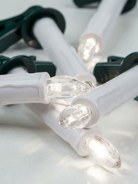 Eurolamp Christmas White Battery Candle 31x1.5cm 5pcs