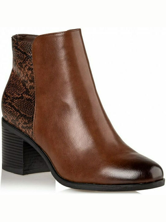 Envie Shoes Women's Ankle Boots with Medium Heel Tabac Brown