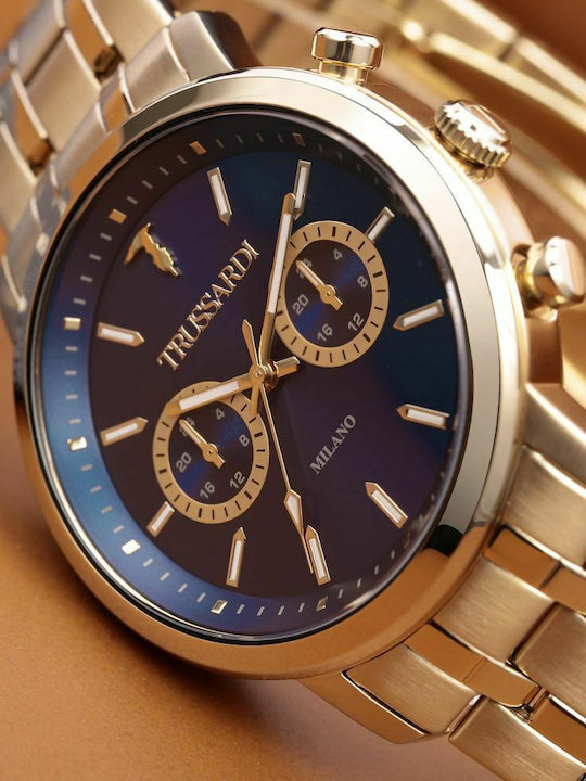 Trussardi Ρολόι Μπαταρίας με Μεταλλικό Μπρασελέ