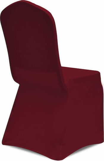 vidaXL Elastic Huse de scaun Burgundy 24buc