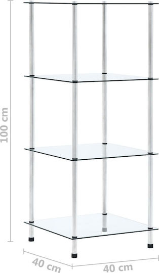 Bibliothek Transparente 40x40x100cm