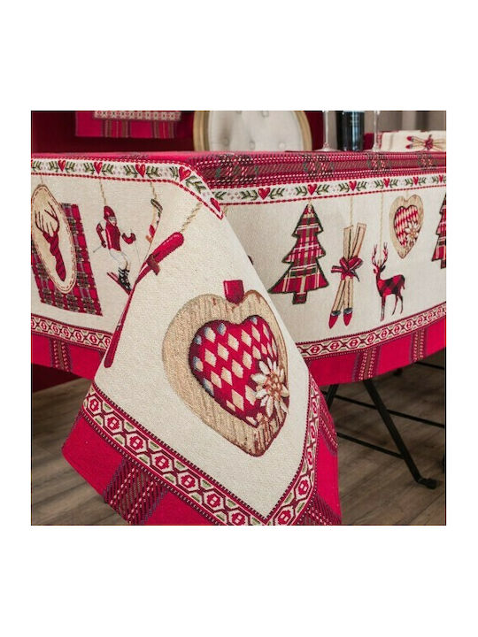 Teoran Christmas Fabric Tablecloth Ornament L140xW140cm