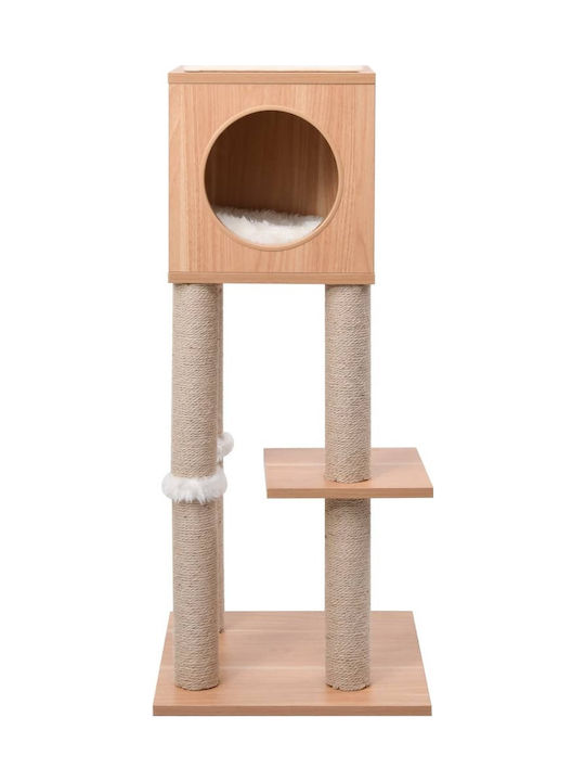 vidaXL Cat Scratching Post Cat Tree In Beige Colour 40x40x90 cm