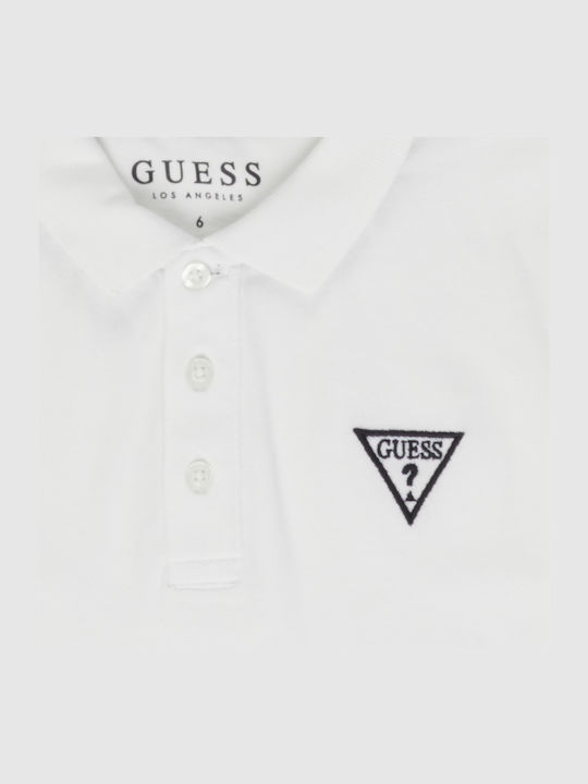 Guess Kids' Polo Short Sleeve White