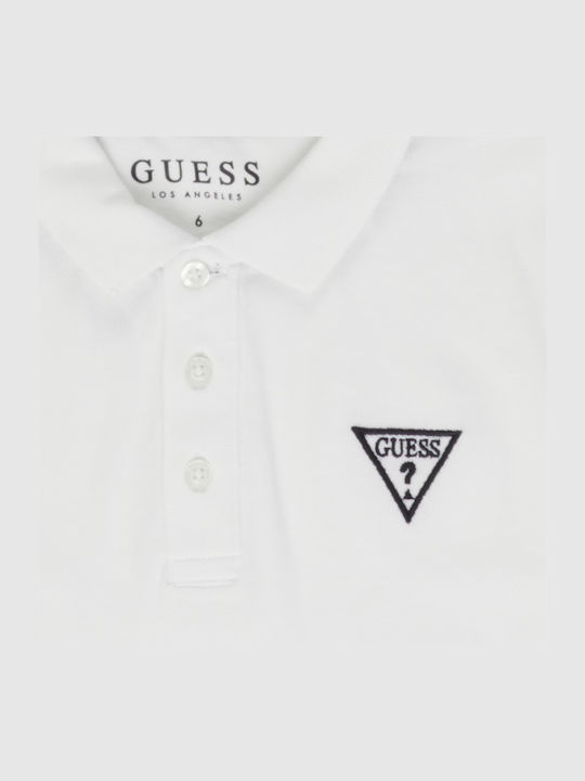 Guess Kids Polo Short Sleeve White