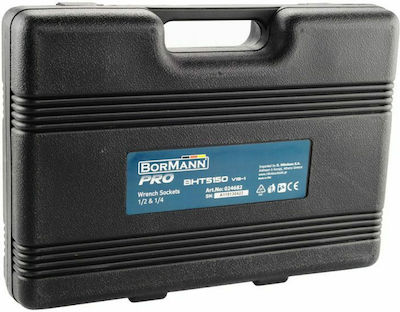 Bormann Pro BHT5150 Set de chei tubulare și clichet 1\2" & 1\4" 72buc