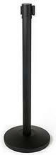 Next Systems Black Safety Barrier Post with 2m x 91cm Strap BBL-200
