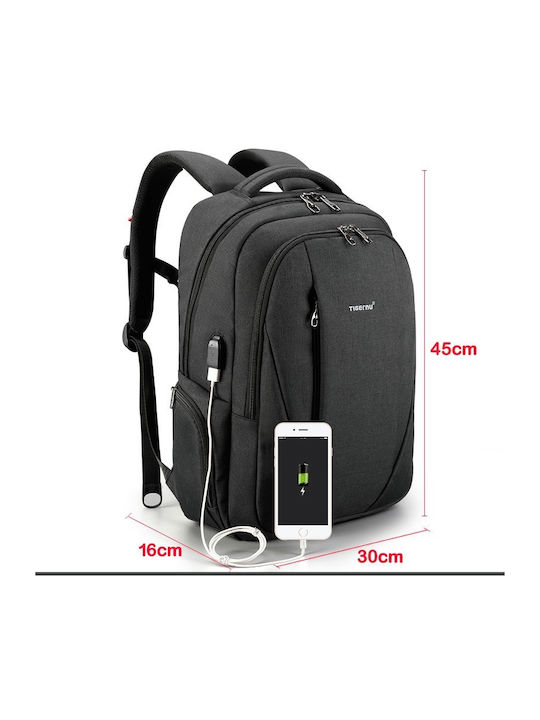 Tigernu T-B3399 Wasserdichte Rucksack Für Laptop 15.6 Mit USB-Anschluss In Schwarz Farbe