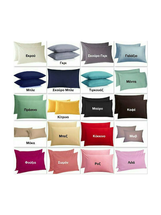 Lino Home Jane Pillowcase Set with Envelope Cover Aqua 50x70cm.