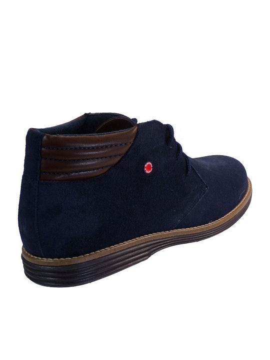 Leder Marineblau Herrenstiefel Anatomisch