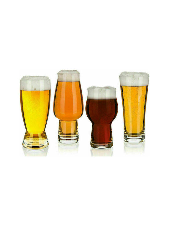 Max Home Craft Set of Glasses Beer, μπίρας made of Glass 630ml 4pcs