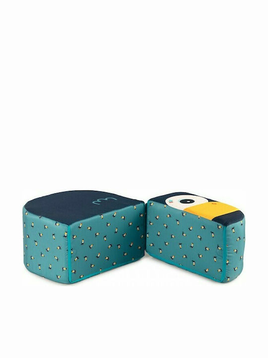 Beanbag Pablo with Armrests Blue 50x40x22cm