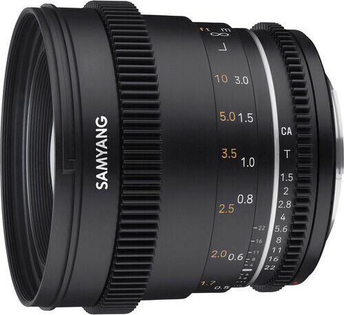 Samyang Full Frame Camera Lens 50mm T1.5 VDSLR MK2 Cine Fixed for Canon EF Mount Black