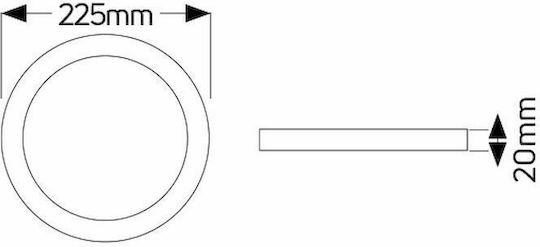 Geyer Vertieft LED-Panel 18W 22 cm