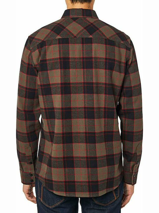 Fox Traildust 2.0 Flannel Men's Shirt Long Sleeve Flannel Checked Brown