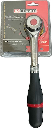 Facom Chei cu clichet 60 Dinti cu Patrat 1/2" Lungime 25.1cm.