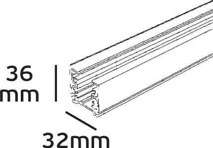 VK Lighting VK/19B/B Ράγα Φωτιστικών από Αλουμίνιο Τριφασική Μαύρη για Σποτ σε Μαύρο Χρώμα 71164-003111