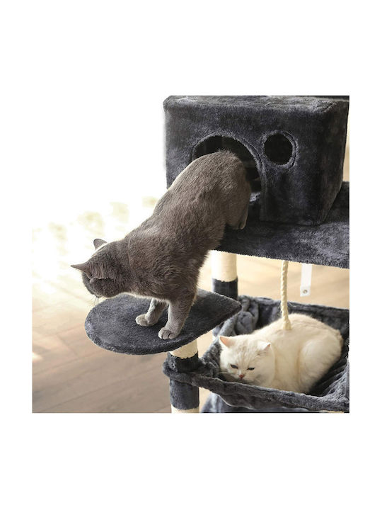 Feandrea Scratching Post Cat Trees Gray 6 levels 55x45x143cm