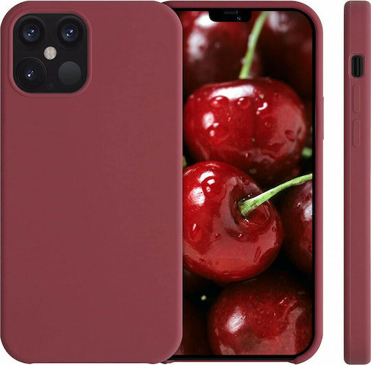 KWmobile Flexible Rubber Back Cover Silicone Red (iPhone 12 / 12 Pro)