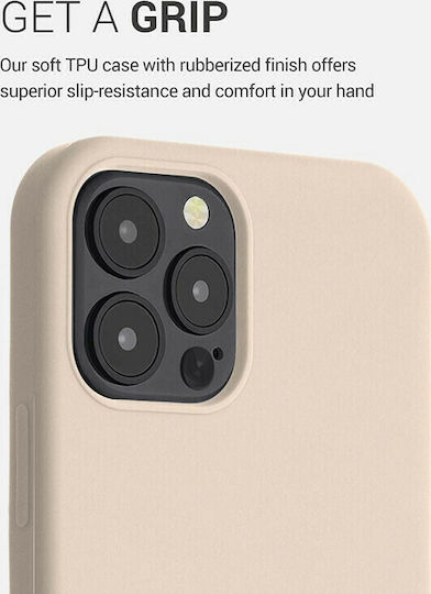 KWmobile Flexible Rubber Back Cover Silicone Beige (iPhone 12 / 12 Pro)