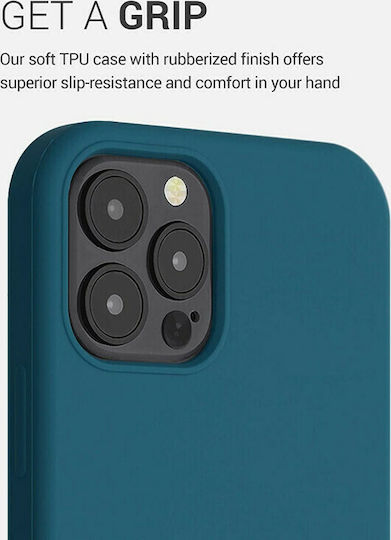 KWmobile Flexible Rubber Back Cover Silicone Blue (iPhone 12 / 12 Pro)
