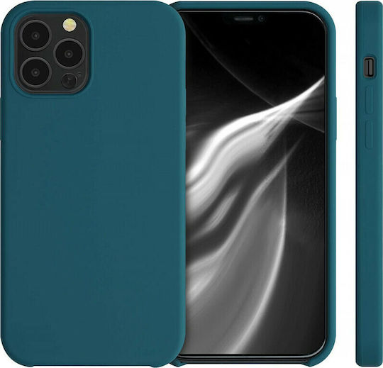 KWmobile Flexible Rubber Back Cover Silicone Blue (iPhone 12 / 12 Pro)
