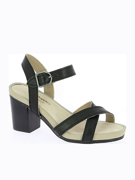 Hush Puppies Leather Women's Sandals Mariska Black