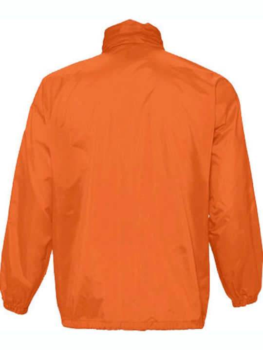 Sol's Men's Jacket Waterproof and Windproof Orange