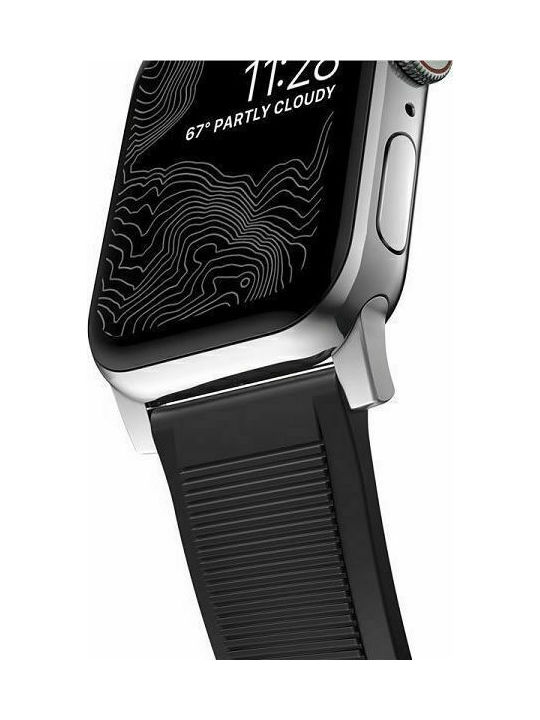 Nomad Rugged Каишка Силикон Сребрист (Apple Watch 44/45/46mm/Ultra 49mm) NM1A41SN00