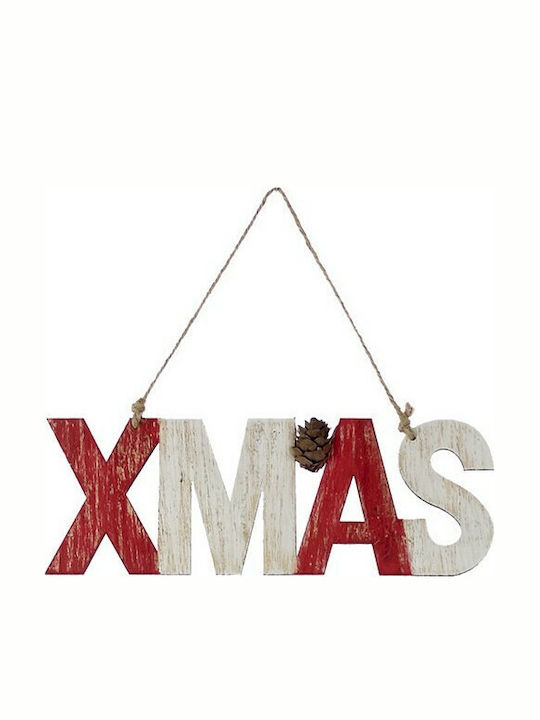 TnS Christmas Wooden Figure inscription Red Height 8cm