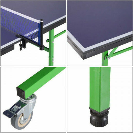 HomCom Πτυσσόμενo Τραπέζι Ping Pong Εσωτερικού Χώρου