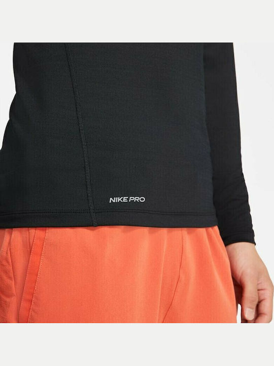 Nike Pro Warm Herren Thermo Langarmshirt Schwarz