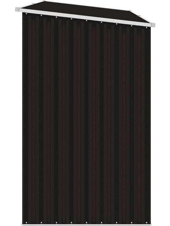 Metallic Anti-corrosion Protection Garden Log Storage Shed Galvanized Brown M2.45xP0.98xH1.59m