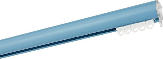 Zogometal Μεταλλικό Κουρτινόξυλο CP4054 Μονό Φ25mm 160εκ. Γαλάζιο / Γκρι CP4054