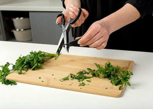 Nava Stainless Steel Herb Scissor 17.8cm Black
