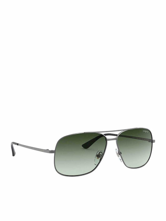 Vogue Women's Sunglasses with Silver Metal Frame and Green Gradient Lenses 4161S 548/8E