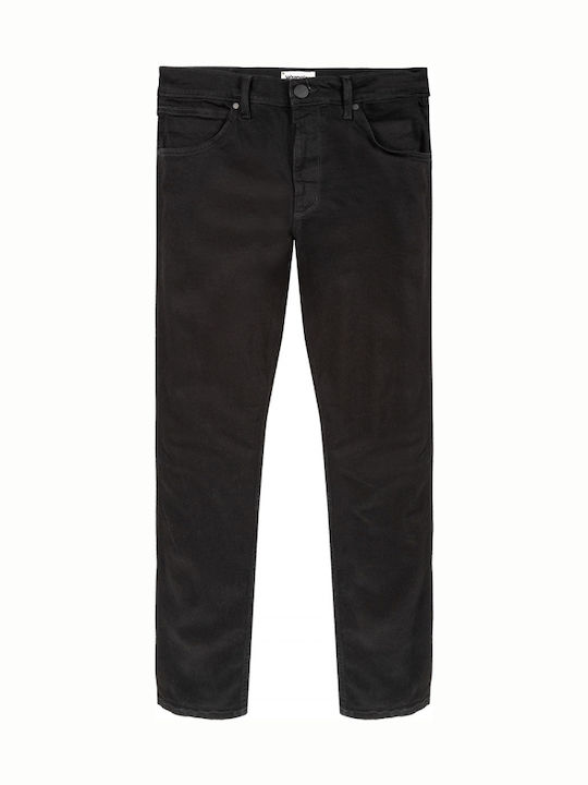Greensboro Ανδρικό Παντελόνι Τζιν Ελαστικό Regular Straight Fit Μαύρο